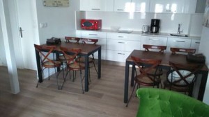 Cocina en Lekeitio Aterpetxea Hostel